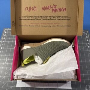 RYKA Echo Ease Shoes Women's 9.5 Wide Olive/Green Slip-On Comfort Sneakers - New